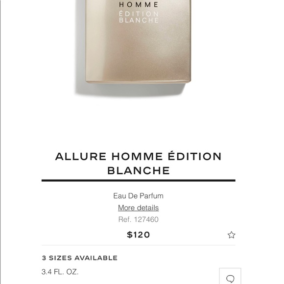 🚨SOLD🚨 CHANEL Allure Homme Edition Blanche - Picture 2 of 2